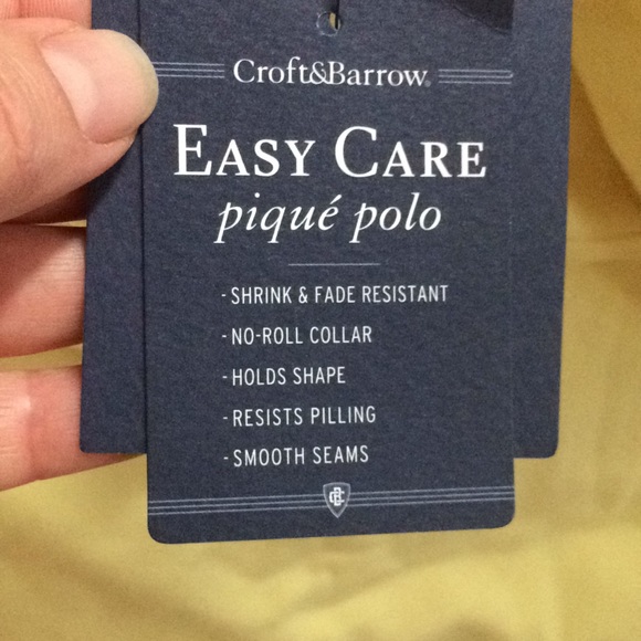 NWT Men’s Croft&Barrow Polo yellow - Picture 5 of 8